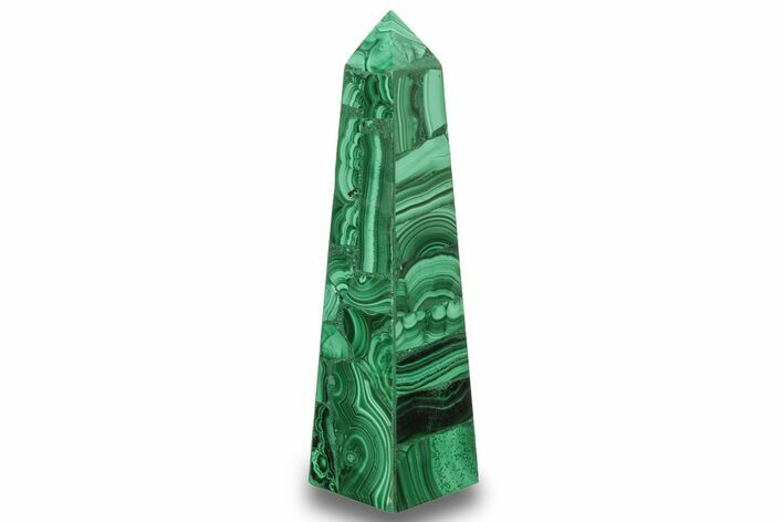 Tall, Polished Malachite Obelisk - DR Congo #266060